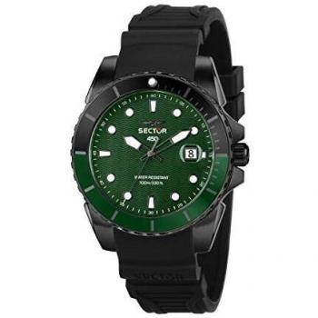 Sector No Limits Reloj para Hombre, Colección 450, en Acero, PVD Negro, Silicona, con Correa de Silicona - R3251276001