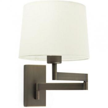 Lámpara de pared Artis con brazo articulado bronce/beige E27