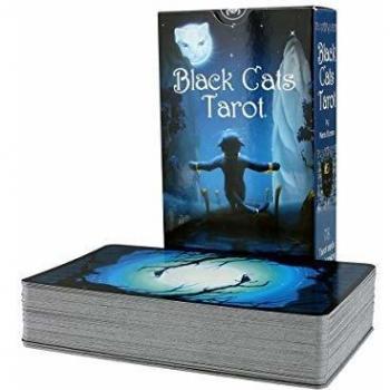 Tarot de Gatos Negros - Baraja de 78 Cartas Esotéricas con Instrucciones en Español, Inglés, Italiano, Francés, Portugués y Alemán - Ideal para Aprender y Despertar Espiritual