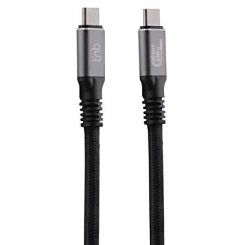 Cable USB-4 de 240W USB-C a USB-C, 2m, carga ultra rápida, transferencia 40 Gbps, compatible Thunderbolt 3 y 4, vídeo 8K, funda trenzada negra