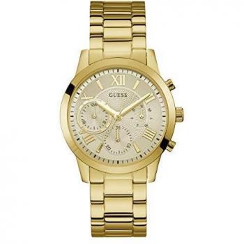 Guess womens analogue classic quartz watch with stainless steel strap w1070l2