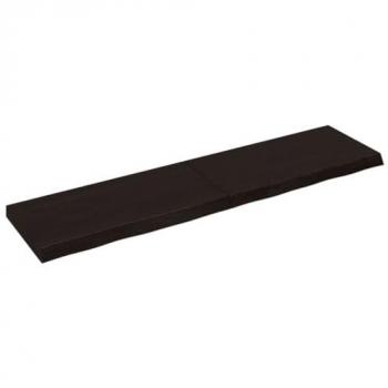 Tablero de mesa de madera de roble tratada, color gris oscuro, dimensiones 160x40x6 cm
