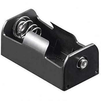Soporte de Batería para 1 Pila FR14/HR14/LR14 con Conexión por Soldadura