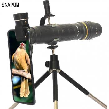 Telescopio Zoom 4K HD 16-35X Impermeable con Lente Teleobjetivo Ajustable para Smartphone e iPhone