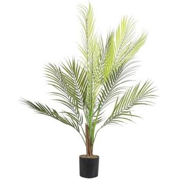 Planta Artificial Areca en Maceta de Material Sintético Verde y Negro 83 cm