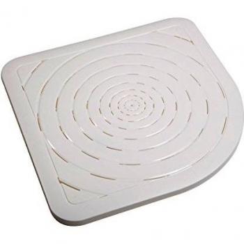 Tarima de ducha antideslizante de resina blanca 56x56 cm modelo Oasi