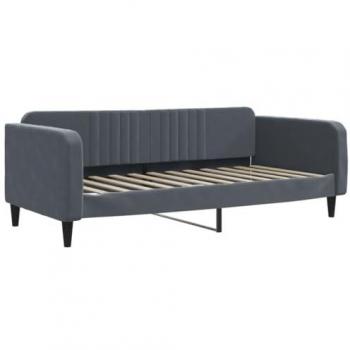 Sofá cama sin colchón terciopelo gris oscuro 100x200 cm