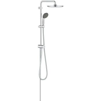 Columna de Ducha Grohe Vitalio Start 250, con cabezal de ducha de 250 mm, sistema anticalcáreo SpeedClean, tecnología Grohe DreamSpray para una distribución uniforme del agua, ajuste de altura y á