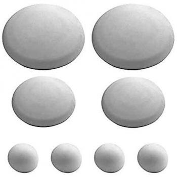 ORYX 5322100 Topes Adhesivos para Paredes/Puertas/Ventanas/Mobiliario 2 x Ø 60 mm. / 2 x 40 mm. / 4 x 22 mm.