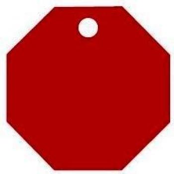 Placa Identificativa Rojo IMARC STOP para Mascotas