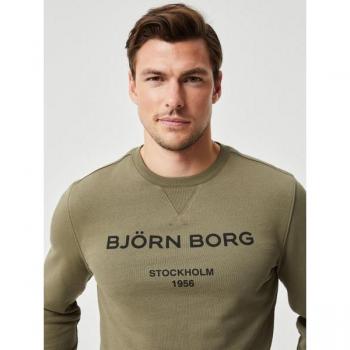 Björn Borg Logo Sweatshirt Men Olive, Size L