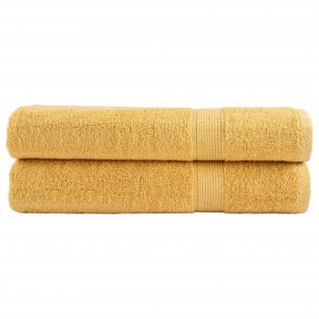 Toallas de sauna vidaXL 2 uds 100% algodón 80x200 cm 600 gsm color dorado, antracita, azul y más
