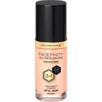 Max Factor Facefinity All Day Flawless Long-Lasting Foundation SPF 20, Shade 55 Beige, 30 ml