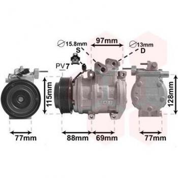 Compresor de aire acondicionado VAN WEZEL 8300K124