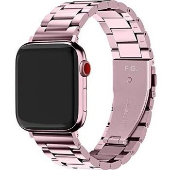 Fullmosa Acero Inoxidable Correa Compatible Apple Watch/iWatch Serie SE, Serie 6, Serie 5, Serie 4, Serie 3, Serie 2, Serie 1, Apple Watch Correa 38mm 40mm 42mm 44mm, Oro Rosa 38mm/40mm