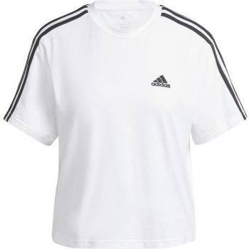 Adidas Essentials 3-Stripes Single Jersey Crop Camiseta De Manga Corta Mujeres