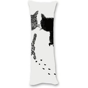 whiangsfoo Custom cat patrón dormitorio decro Accent almohada cuerpo funda de almohada 20 X54