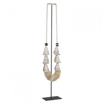 Collar de Conchas Decorativo Romimex Blanco Beige 40 x 55 x 15 cm