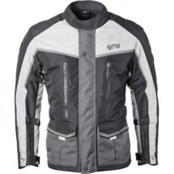 GMS Chaqueta de Moto Twister Neo WP Textil Impermeable Negro-Gris-Blanco XL