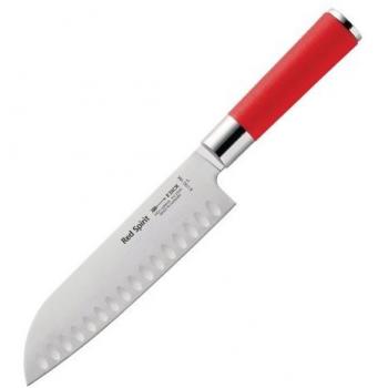 Cuchillo Santoku Red Spirit 18 cm con Kullenschliff - F. Dick