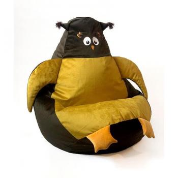 Saco puf Sowa marrón-dorado XL 130 x 90 cm