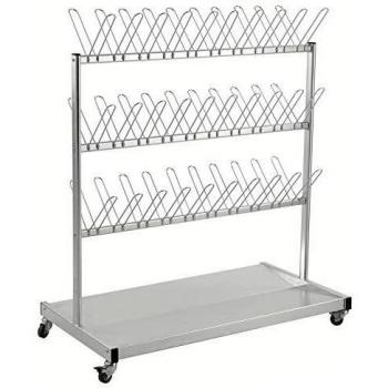 Carro de Secado para Zapatos y Botas Kongamek - Capacidad para 30 o 60 pares, Dimensiones 870x540x1200 mm, Acabado Galvanizado