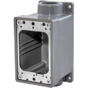 Hubbell HBL6083 3/4 Inch NPT Gray Thermoplastic FD Box