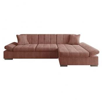 Sofá rinconero Comfivo 152 con función de descanso y caja de ropa de cama, dimensiones 278x161x76cm