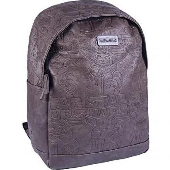 Mochila Casual Viaje Polipiel The Mandalorian Marrón Cerdá 32x45x15cm