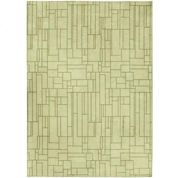 Alfombra art déco verde claro 160 x 230 cm