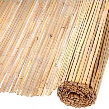 Nature Valla de Jardín de Bambú Natural 1.5x5m Cercado Paneles Patio Bricolaje