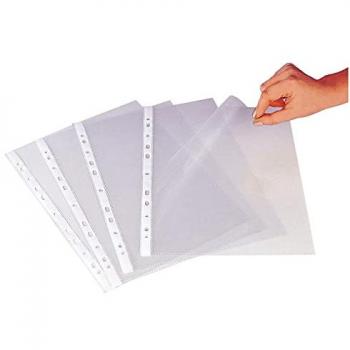 Funda Portadocumentos A4 de Polipropileno 100 Micras con Abertura Lateral y 11 Taladros - Pack de 10 Unidades