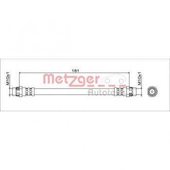Latiguillo de freno METZGER 4111797 para Renault Twingo y Smart Forfour/Fortwo, flexible trasero izquierdo