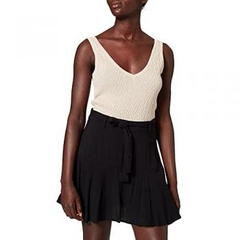Urban Classics Women's Black Viscose Mini Skirt 2XL