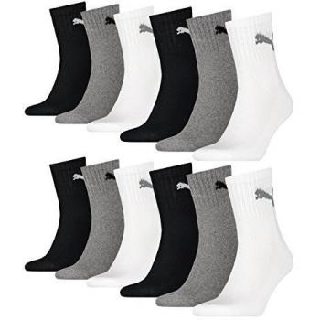 Puma Calcetines deportivos unisex de caña corta Crew 231011001, 6 pares, multicolor, cantidad: 6 pares