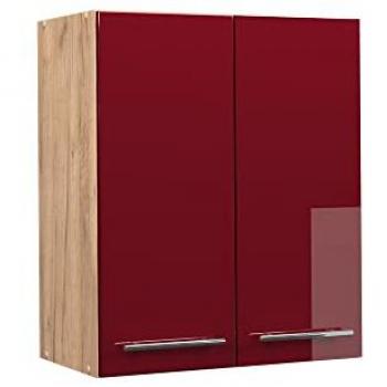 Armario colgante Fame-Line, Rojo Burdeos alto brillo, 60 cm