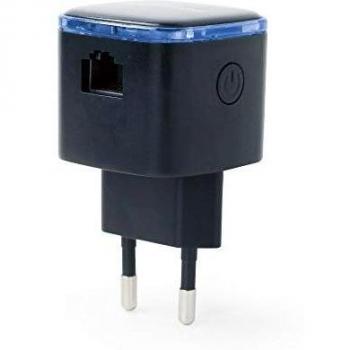 Gembird WPA WPA2 - Repetidor Wi-Fi (300 Mbit/s, WEP 64/128), Color Negro