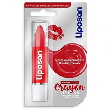 Liposan Crayon Lip Balm - Intense Hydration Poppy Red 3g