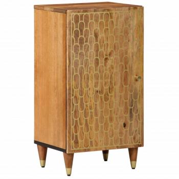 Armario auxiliar de madera maciza de mango 40x33x75 cm Marrón