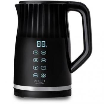 Hervidor eléctrico Adler AD 1350 Negro 2200 W con pantalla LED y regulación de temperatura (1,7 L)