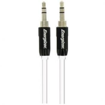 Energizer LCAEHJACKBK2 - Cable audio 3.5 mm de 1.5 metros, blanco