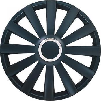 Juego de Tapacubos AutoStyle Spyder 17 pulgadas Negro con Aro Cromo