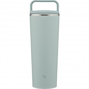 Botella de agua Zojirushi Mahobin Carry Tumbler 400ml con asa, apta para lavavajillas, sin costuras, solo 2 puntos de cuidado, verde ceniza