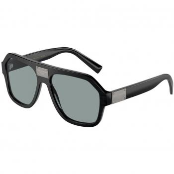 Dolce & Gabbana DG4433F Asian Fit 282087 Men's Black Sunglasses 58mm
