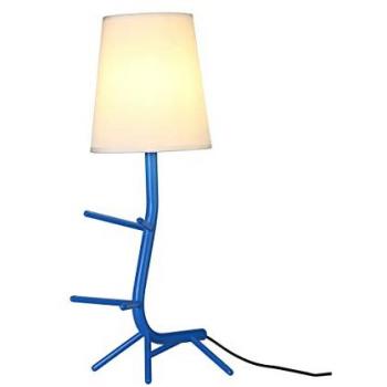 Lámpara de Mesa Centipede Azul E27 con Pantalla Blanca