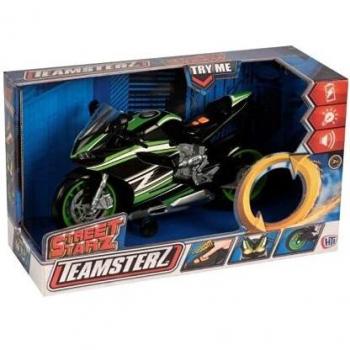 CYP BRANDS- Moto Negra con Luz y Sonidos Teamsterz