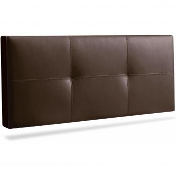 Adec - Telma, Cabecero Cama Matrimonio, Cabezal Dormitorio Acabado en símil Piel Color Chocolate, Medidas: 160 cm