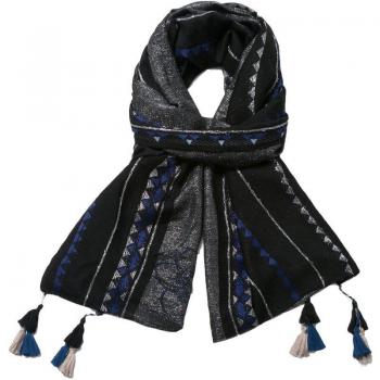 Desigual Foulard Slim Rectangle Pixie Negro