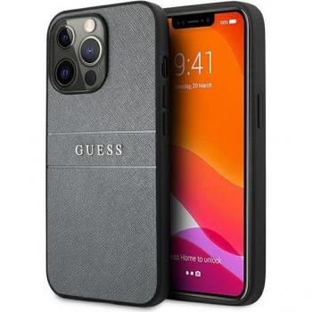 Funda Dura Guess Saffiano Strap para iPhone 13 mini - Color Gris