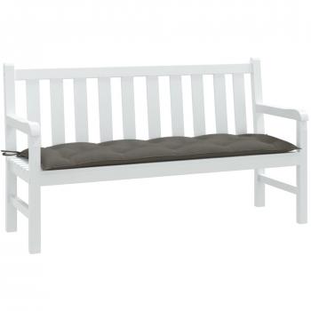 Cojín para banco de jardín vidaXL 150x50x7 cm tela gris oscuro melange